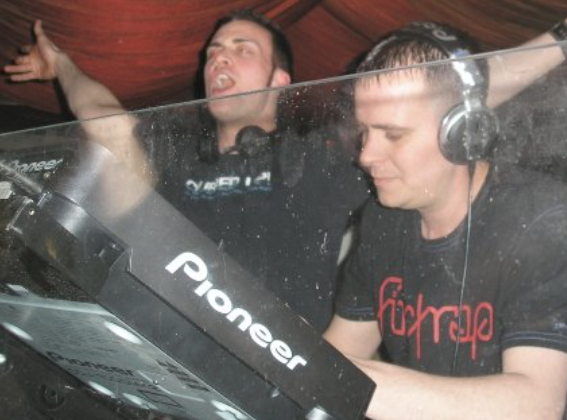 Rockin Russ and Pascal at Coco's, Paul Glazby night